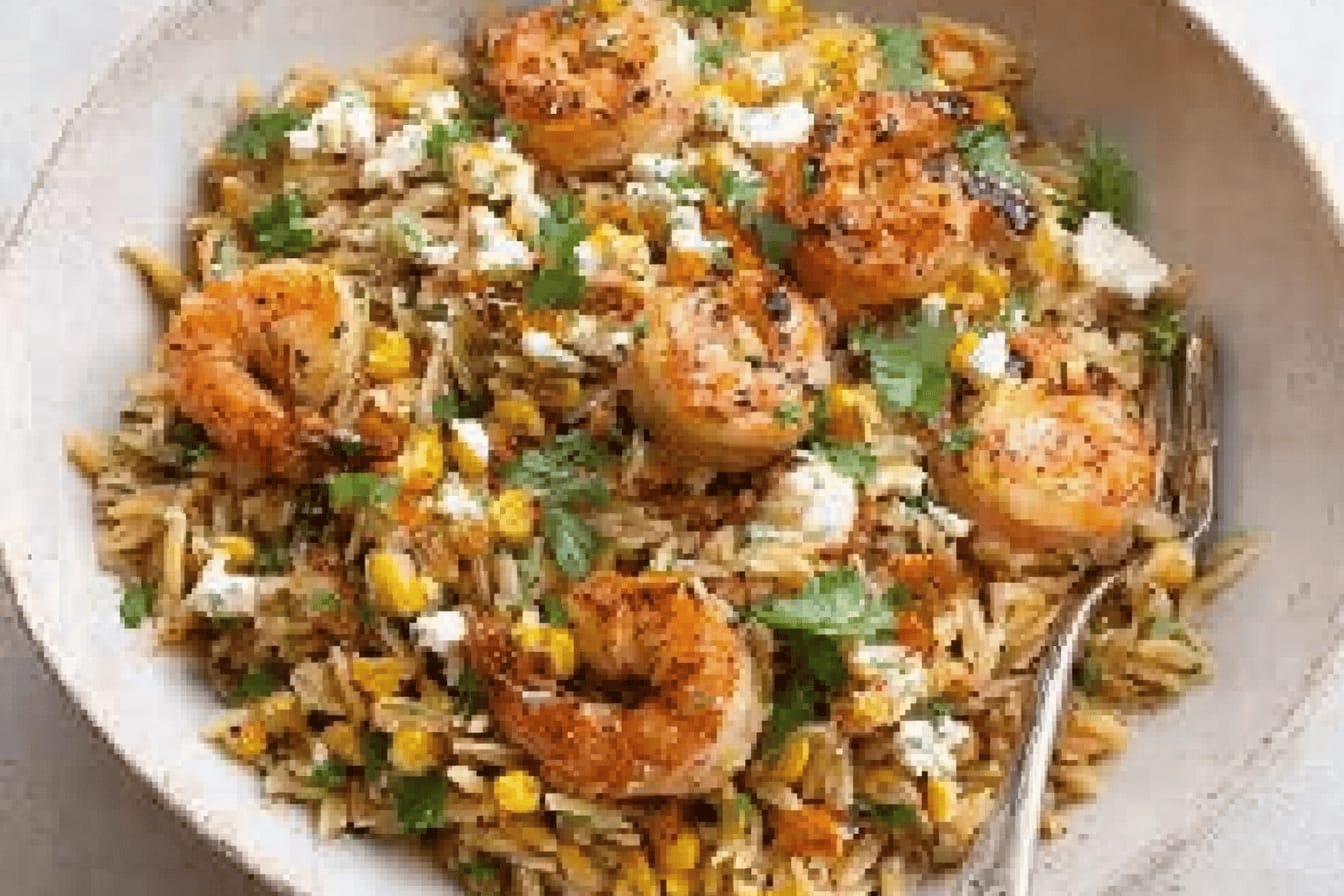Grilled Shrimp Orzo Recipe for Summer Nights