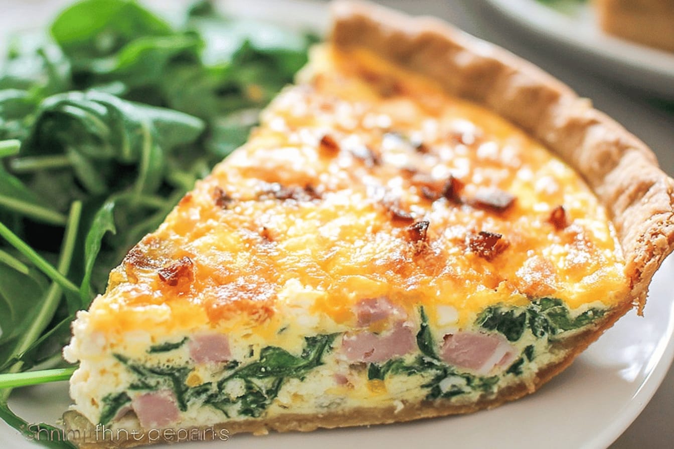 Ham and Spinach Quiche Recipe Delight