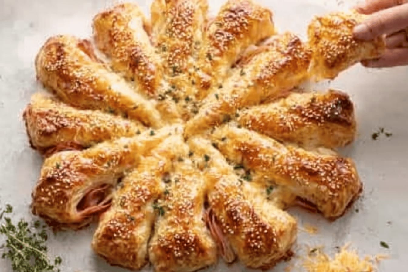 Ham and Swiss Puff Pastry Delight