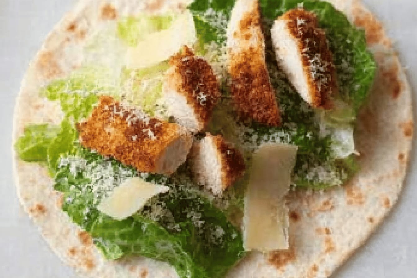 Lemon Chicken Caesar Wraps Recipe
