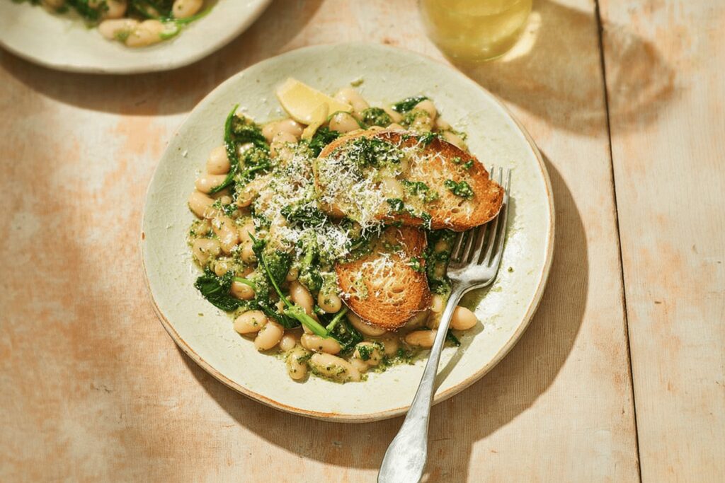 Lemony Pesto Beans Recipe by Jamie Oliver