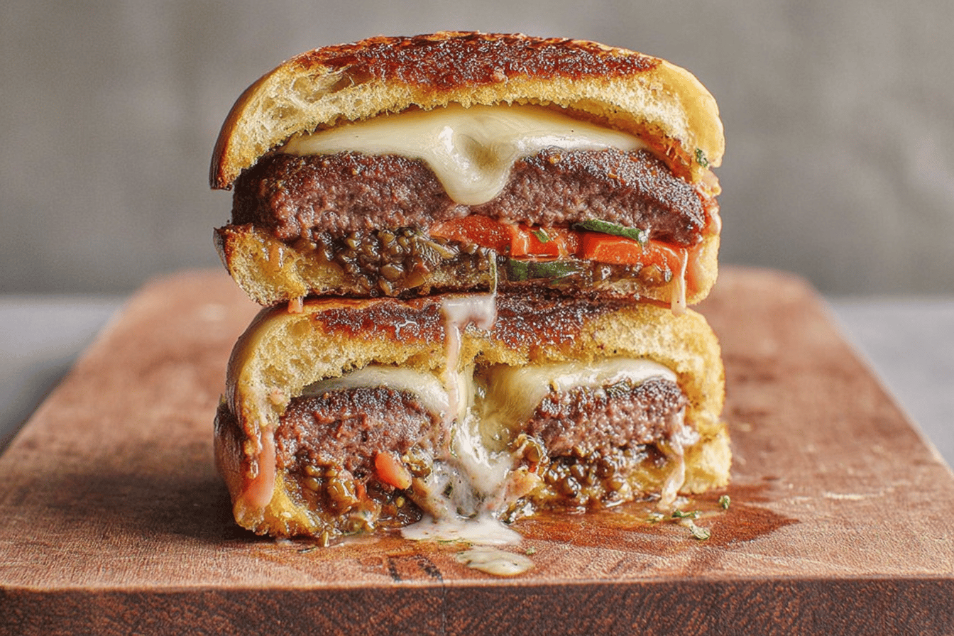 Loaded Beef Burger Recipe by Jamie Oliver