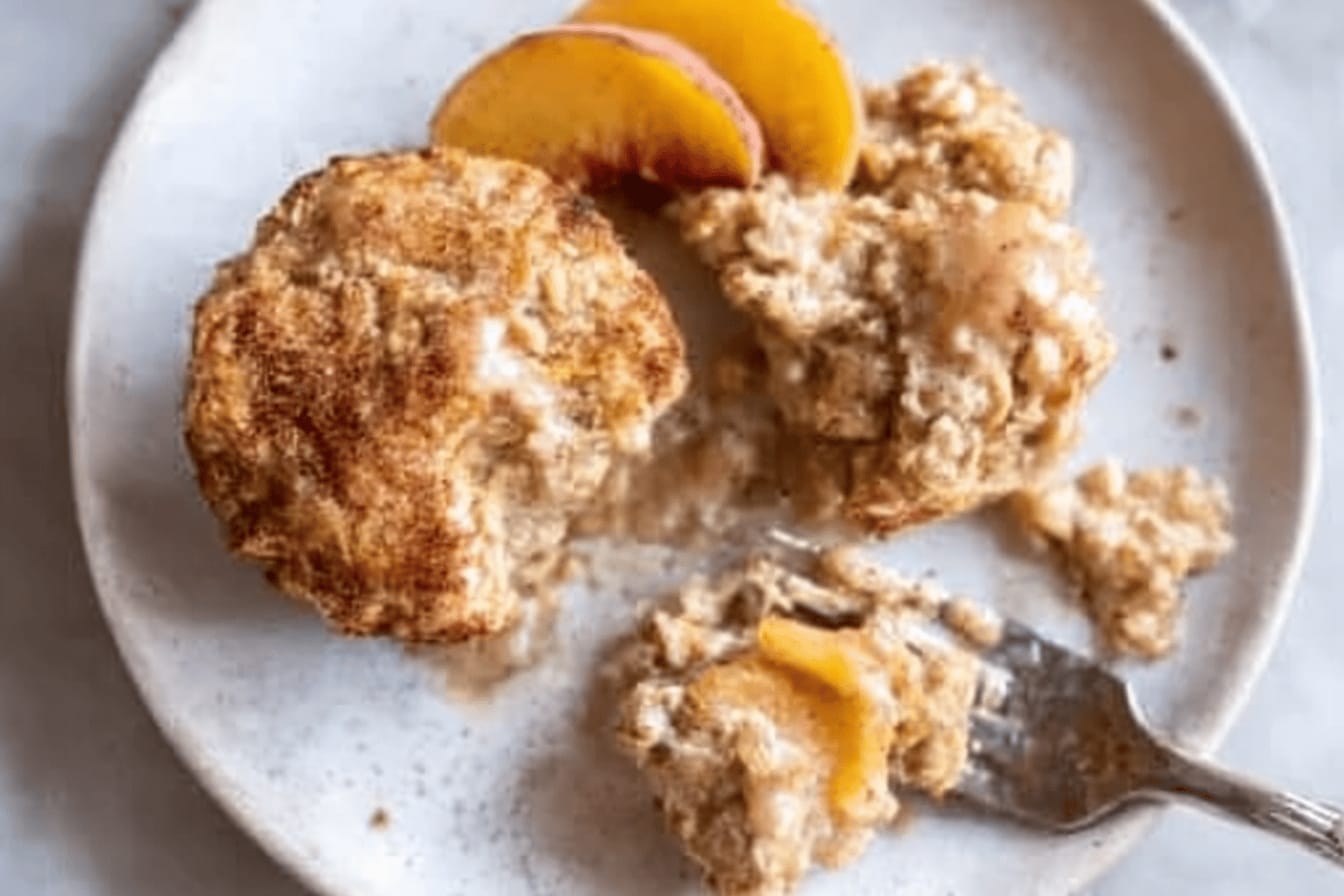 Peaches and Cream Oatmeal Cups Recipe