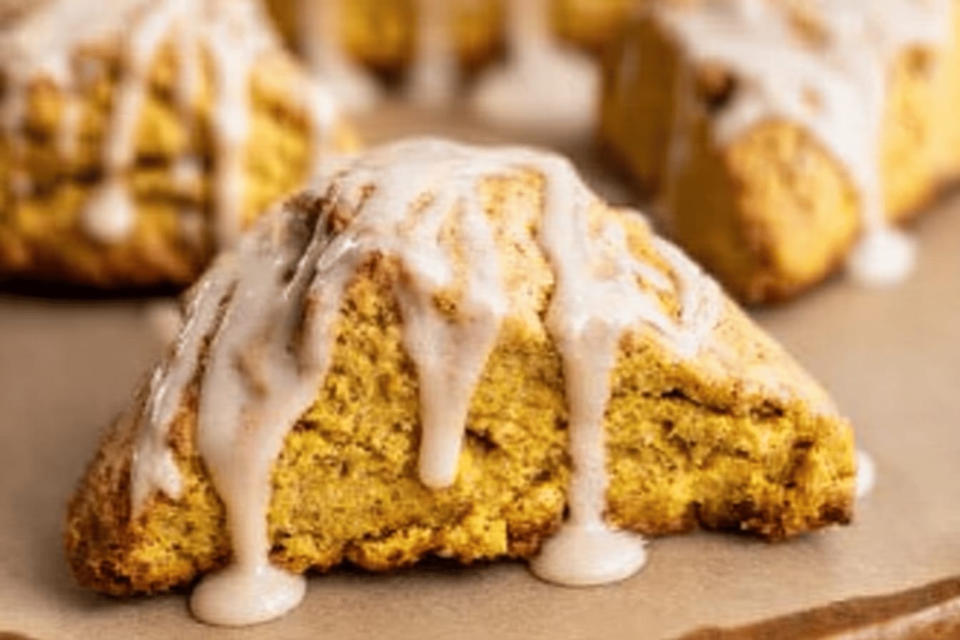 Pumpkin Scones with Espresso Glaze Recipe