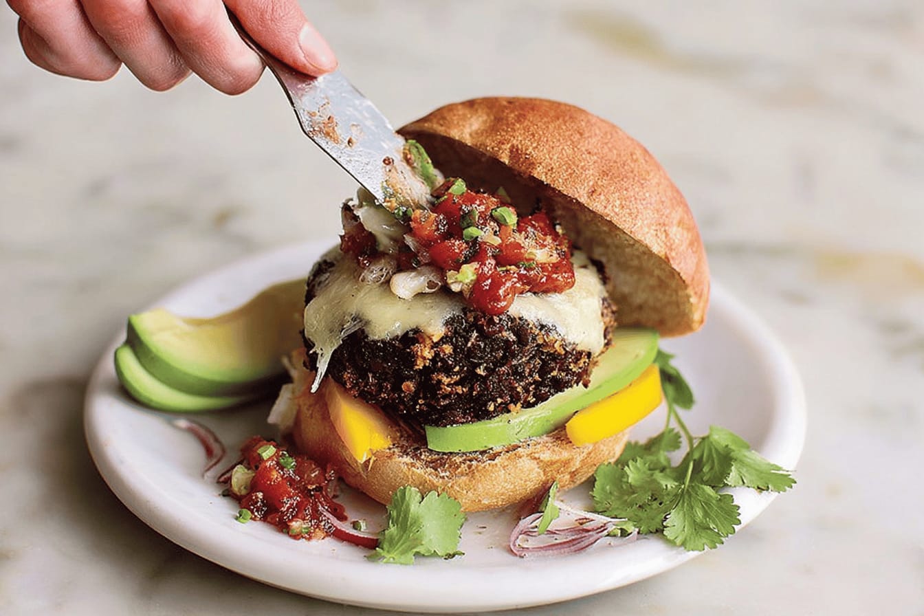 Roasted Black Bean Burger Recipe by Jamie Oliver