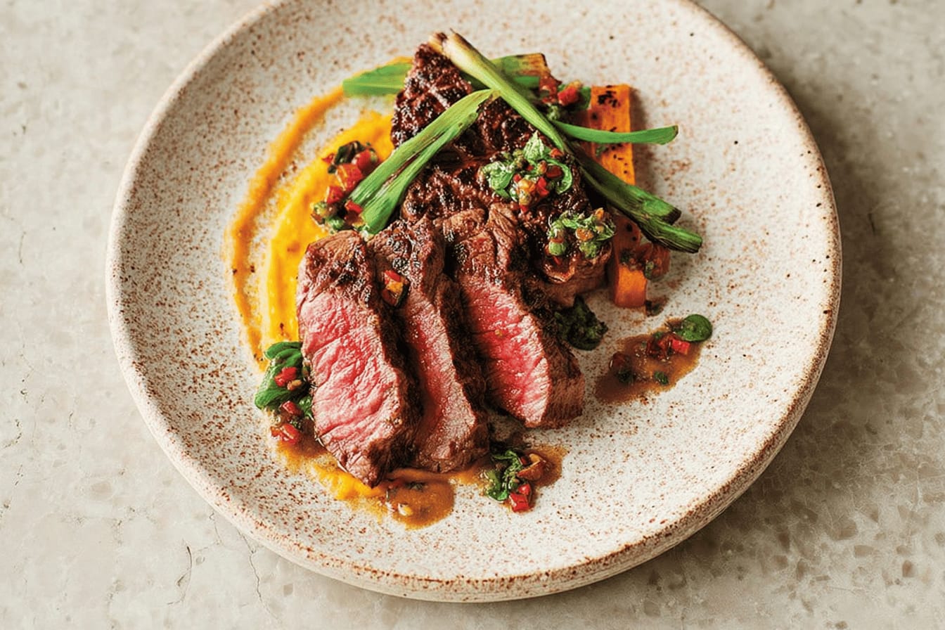 Seared Steak with Red Chimichurri Recipe