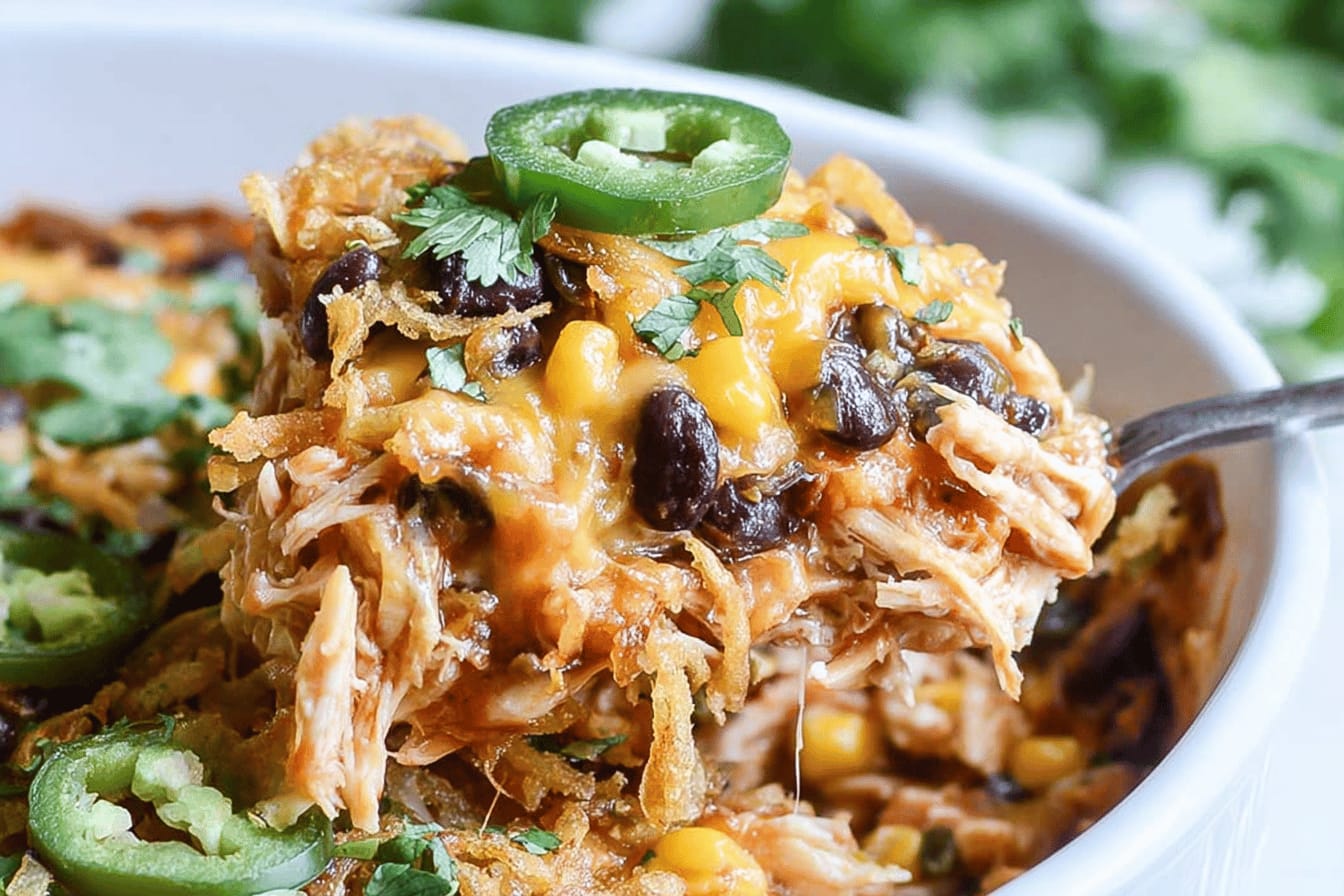 Shredded BBQ Chicken Casserole Recipe