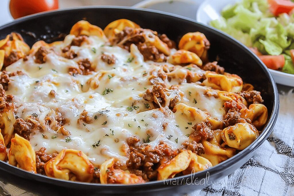 Simple 4-Ingredient Baked Tortellini Casserole Recipe