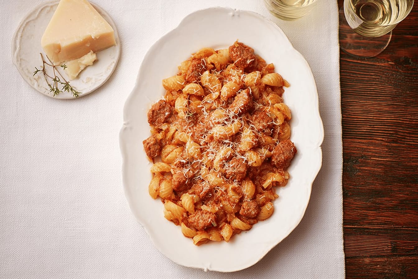 Simple Sausage Pasta Recipe by Jamie Oliver