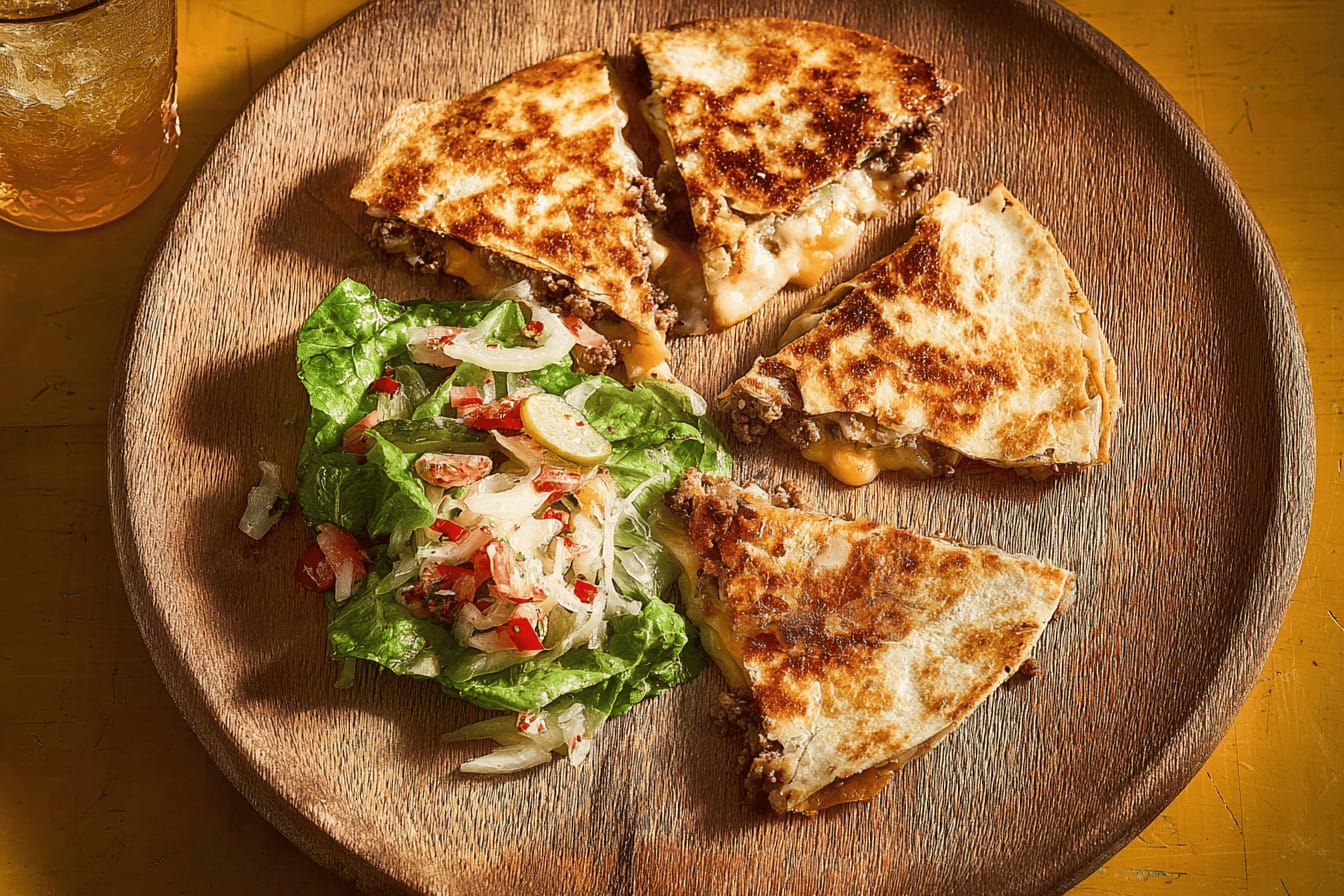 Smash Cheeseburger Quesadillas Recipe