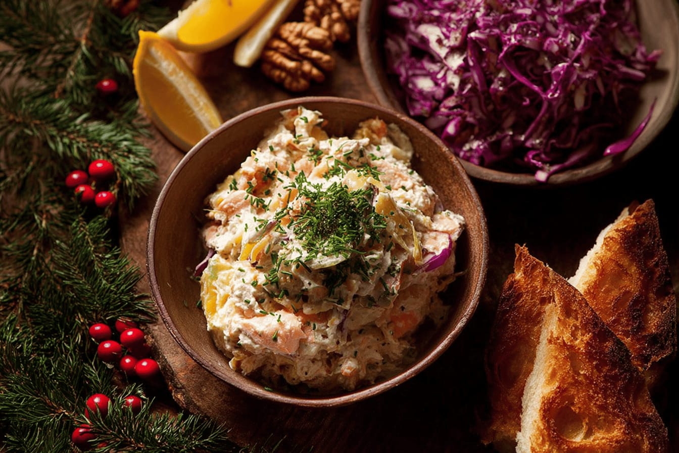 Smoked Trout Pâté with Red Cabbage Slaw
