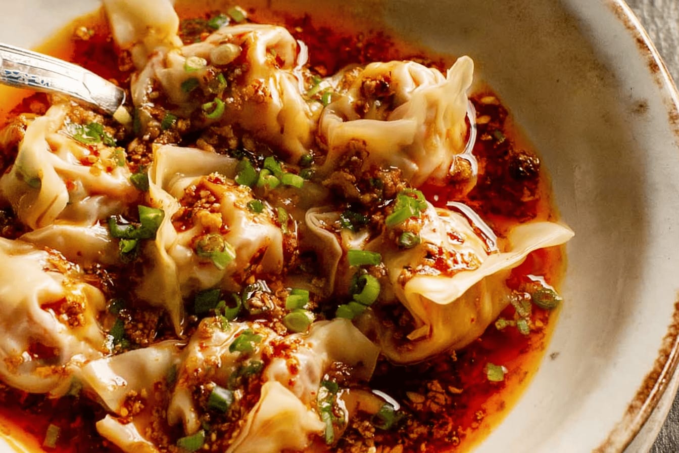 Spicy Wontons in Chilli Sauce Recipe