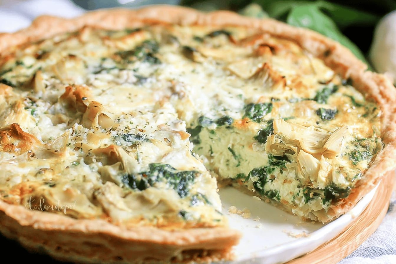 Spinach Artichoke Quiche Easy Family Recipe