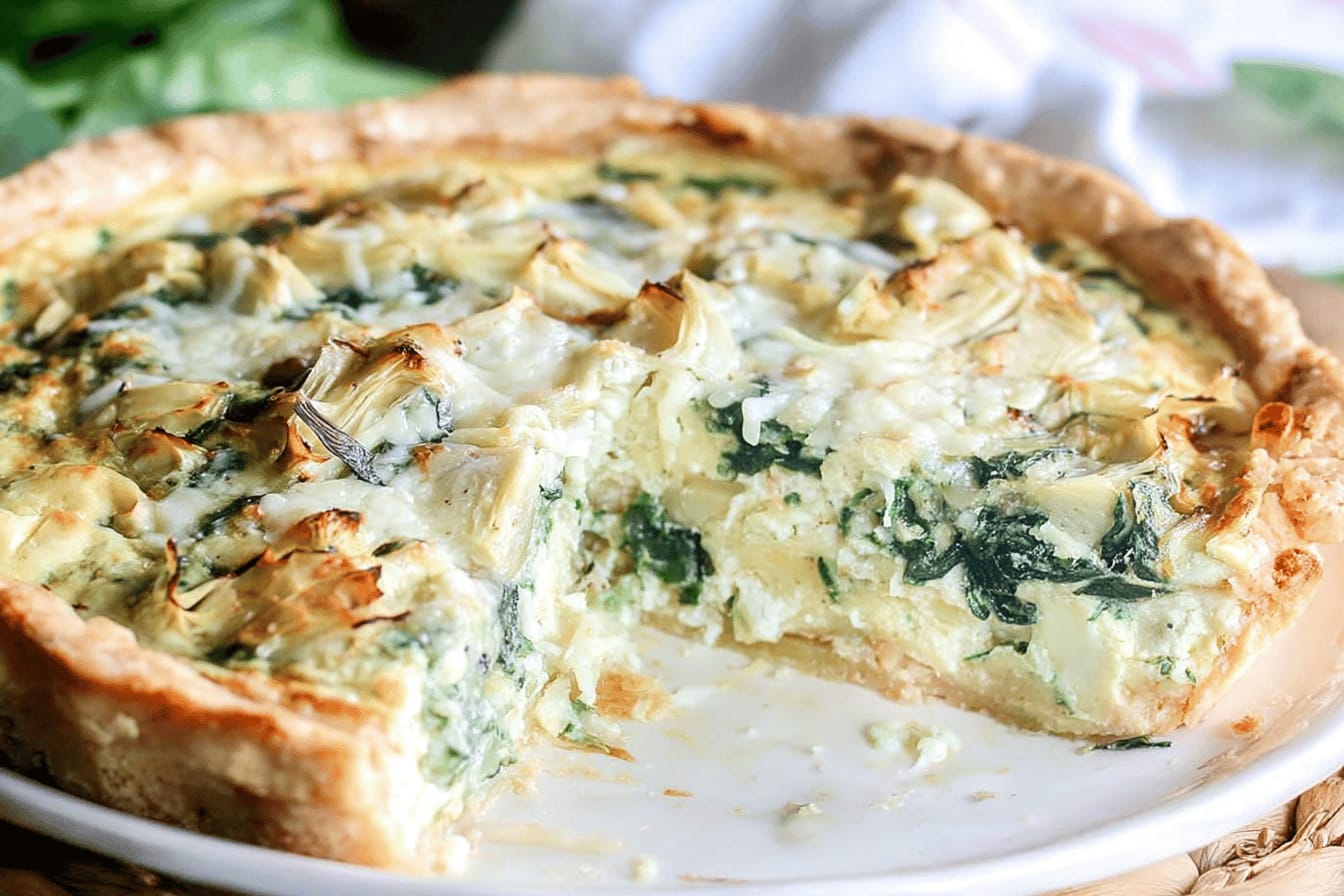 Spinach Artichoke Quiche Recipe for Easy Brunch