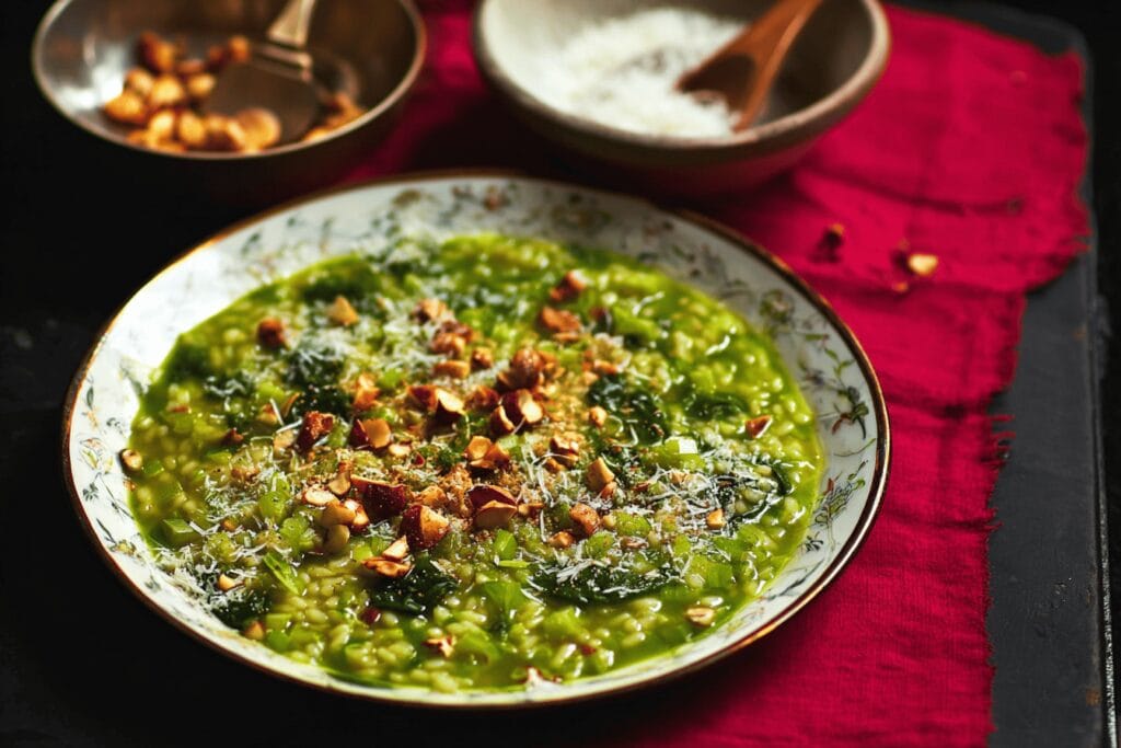 Super Green Risotto Soup Recipe by Jamie Oliver