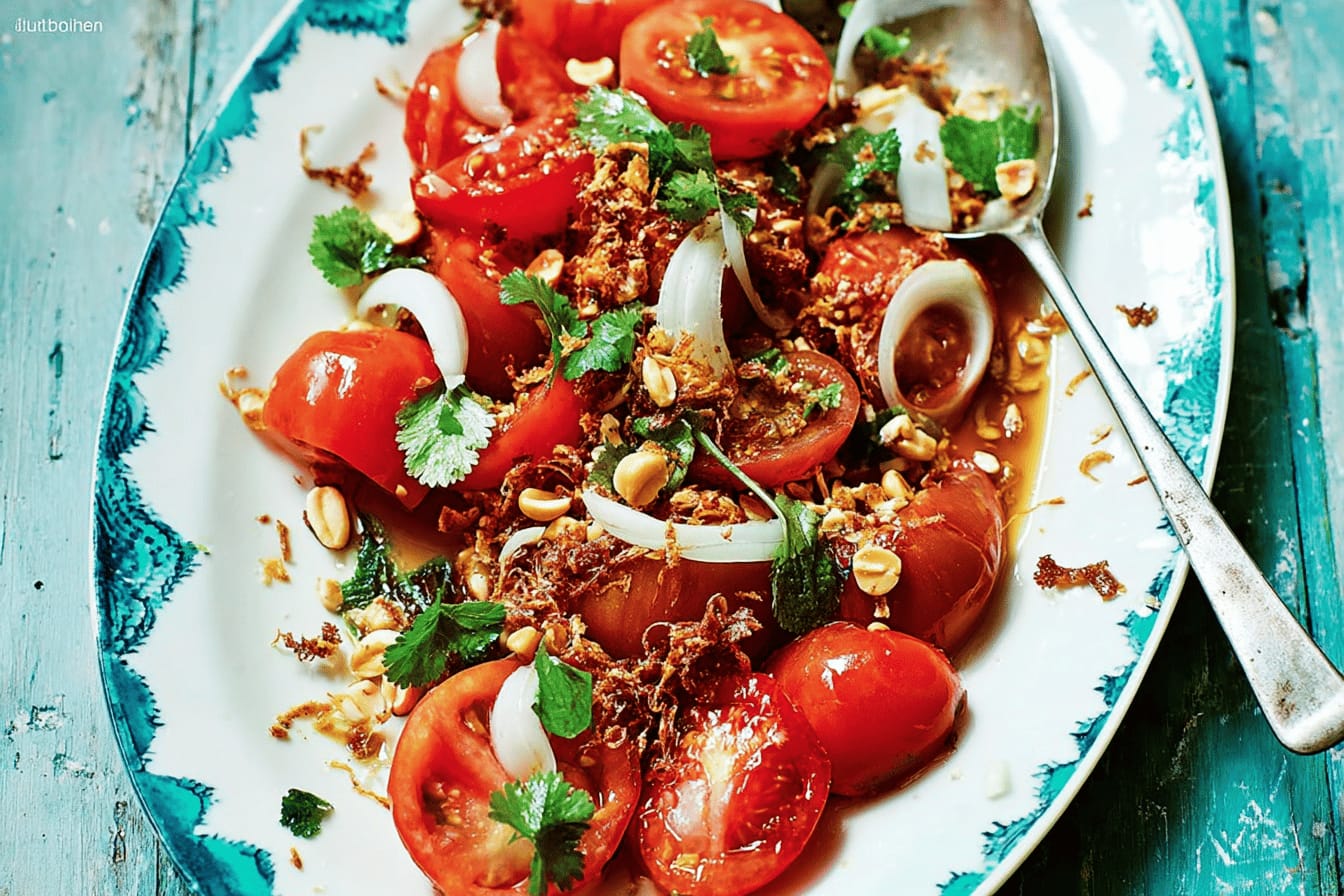 Tomato and Crunchy Peanut Salad Recipe