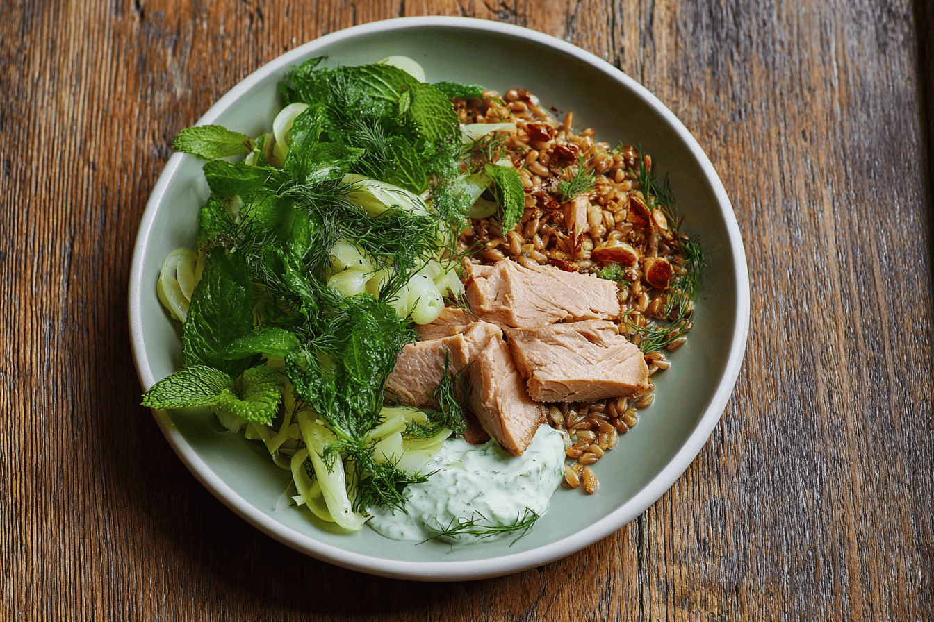 Tuna Fennel Rocket Grain Bowl Recipe