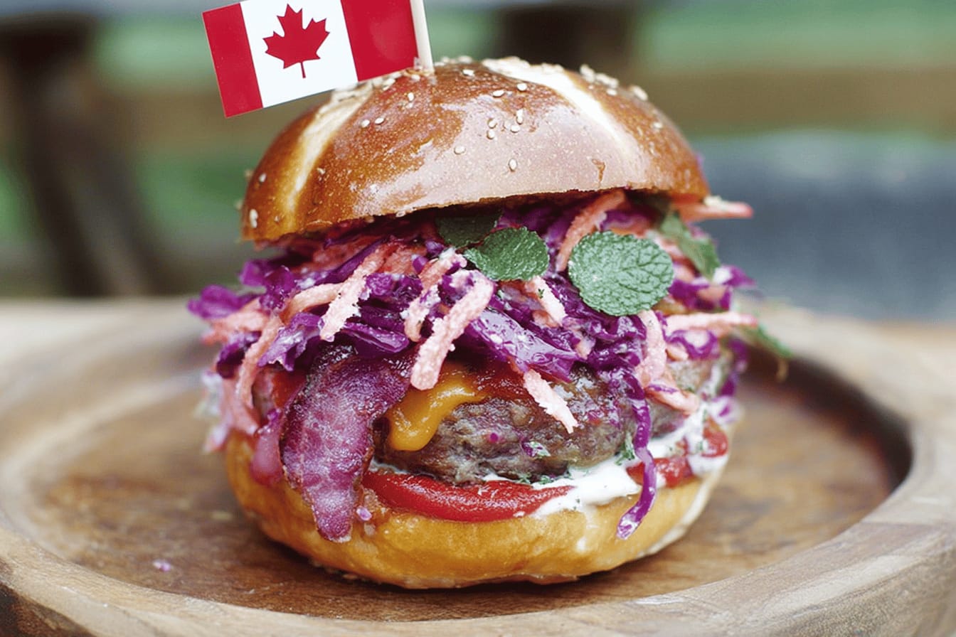 Ultimate Canada Day Burger by Jamie Oliver