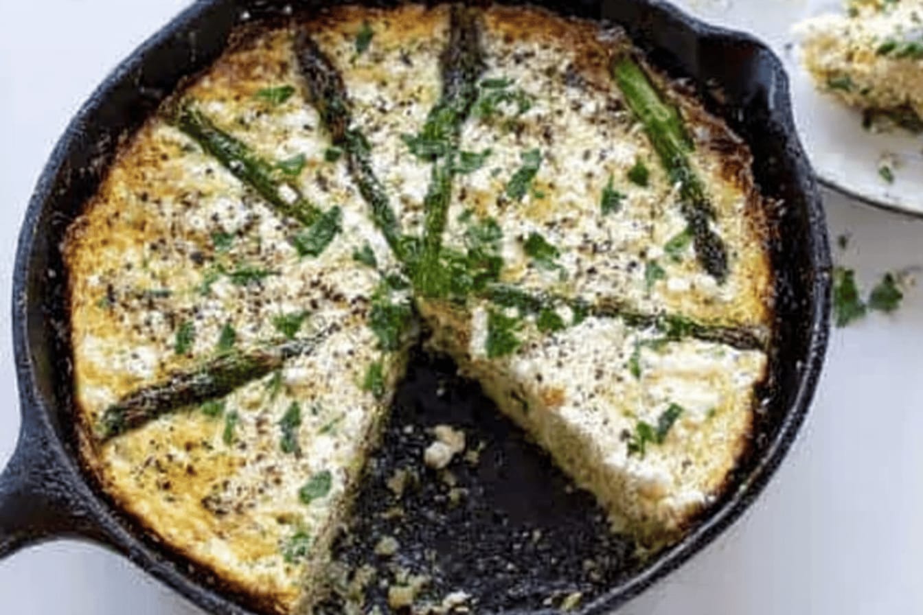 Asparagus Hash Brown Quiche Recipe