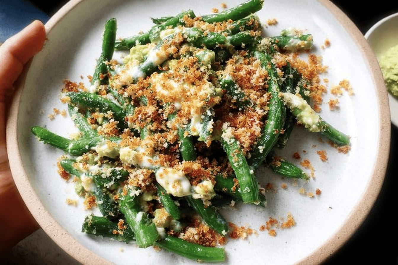 Avocado Caesar Green Beans Recipe