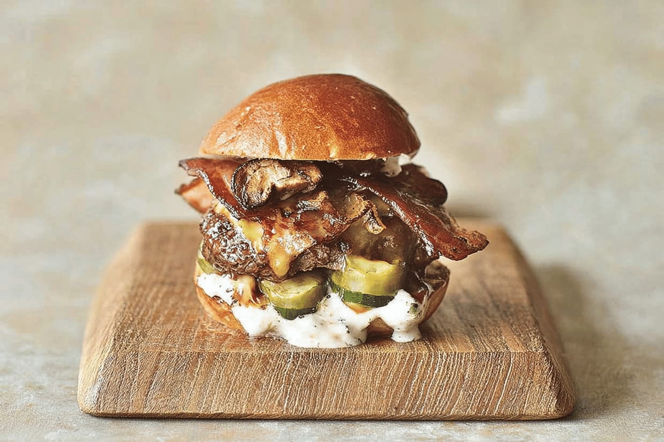 Bacon Rarebit Burger Recipe by Jamie Oliver