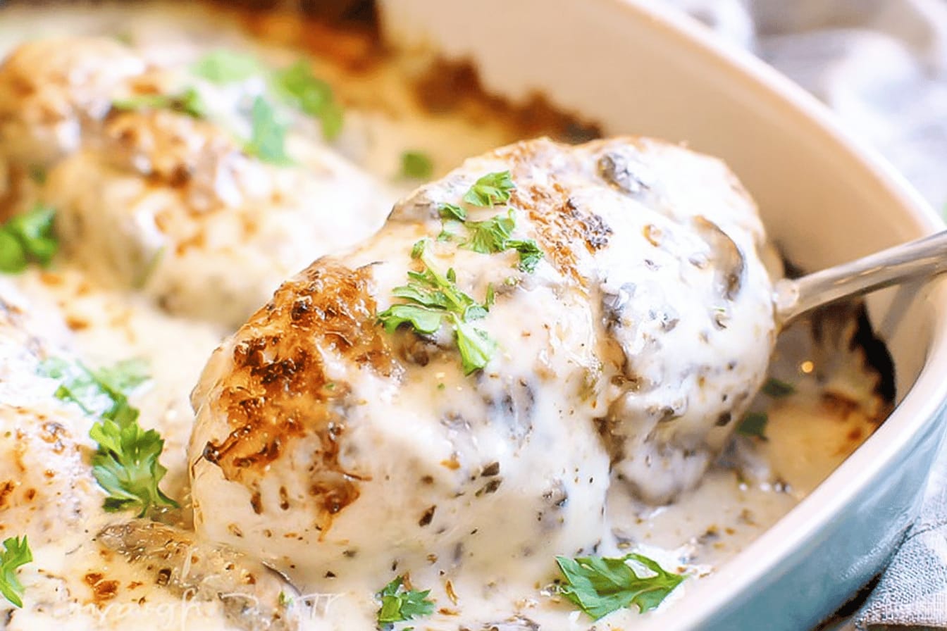 Baked Cream of Mushroom Chicken Recipe