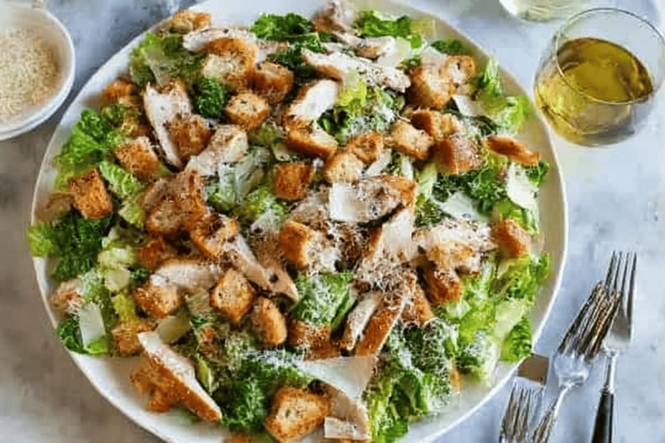 Best Chicken Caesar Salad with Homemade Croutons