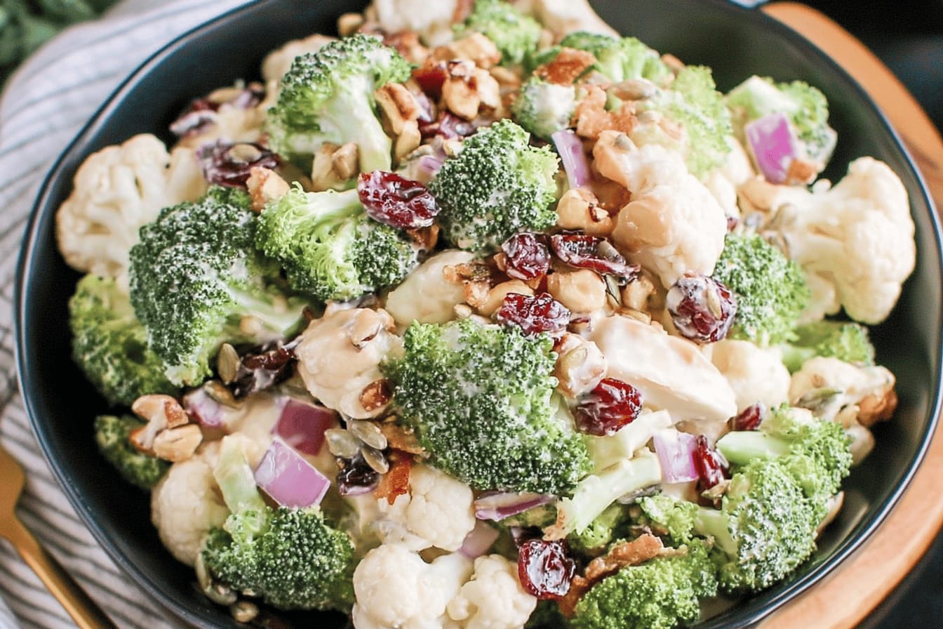 Broccoli Cauliflower Salad Easy Family Recipe