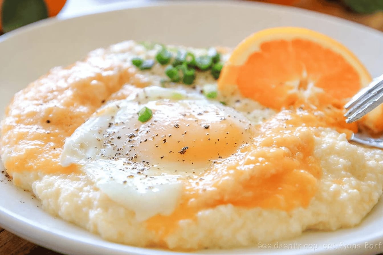 Cheesy Grits with Eggs Recipe