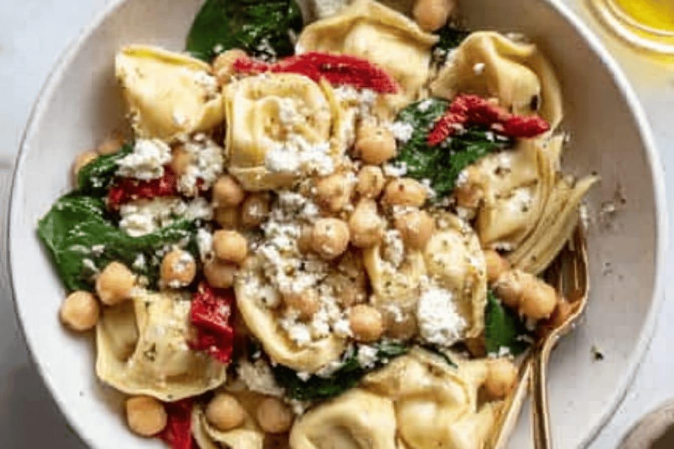 Chickpea Tortellini Salad Recipe Delight