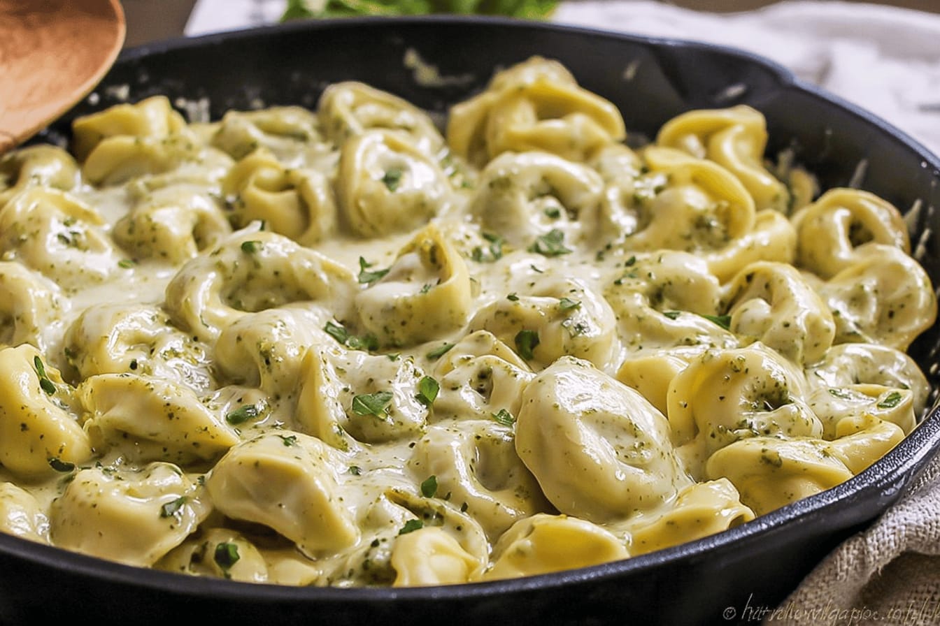Creamy Pesto Tortellini Recipe Delight