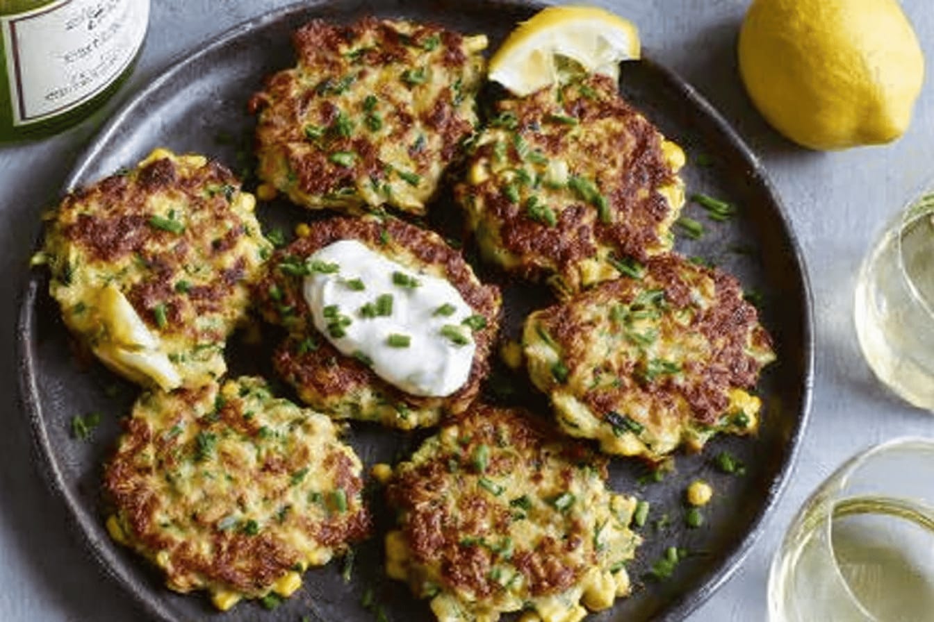 Crispy Chicken Zucchini Fritters Recipe
