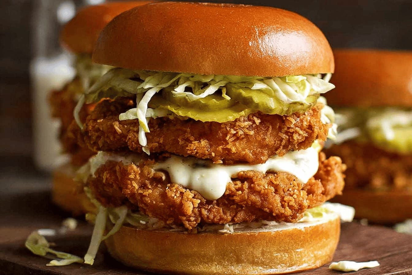 Crispy Fried Chicken Burger Recipe