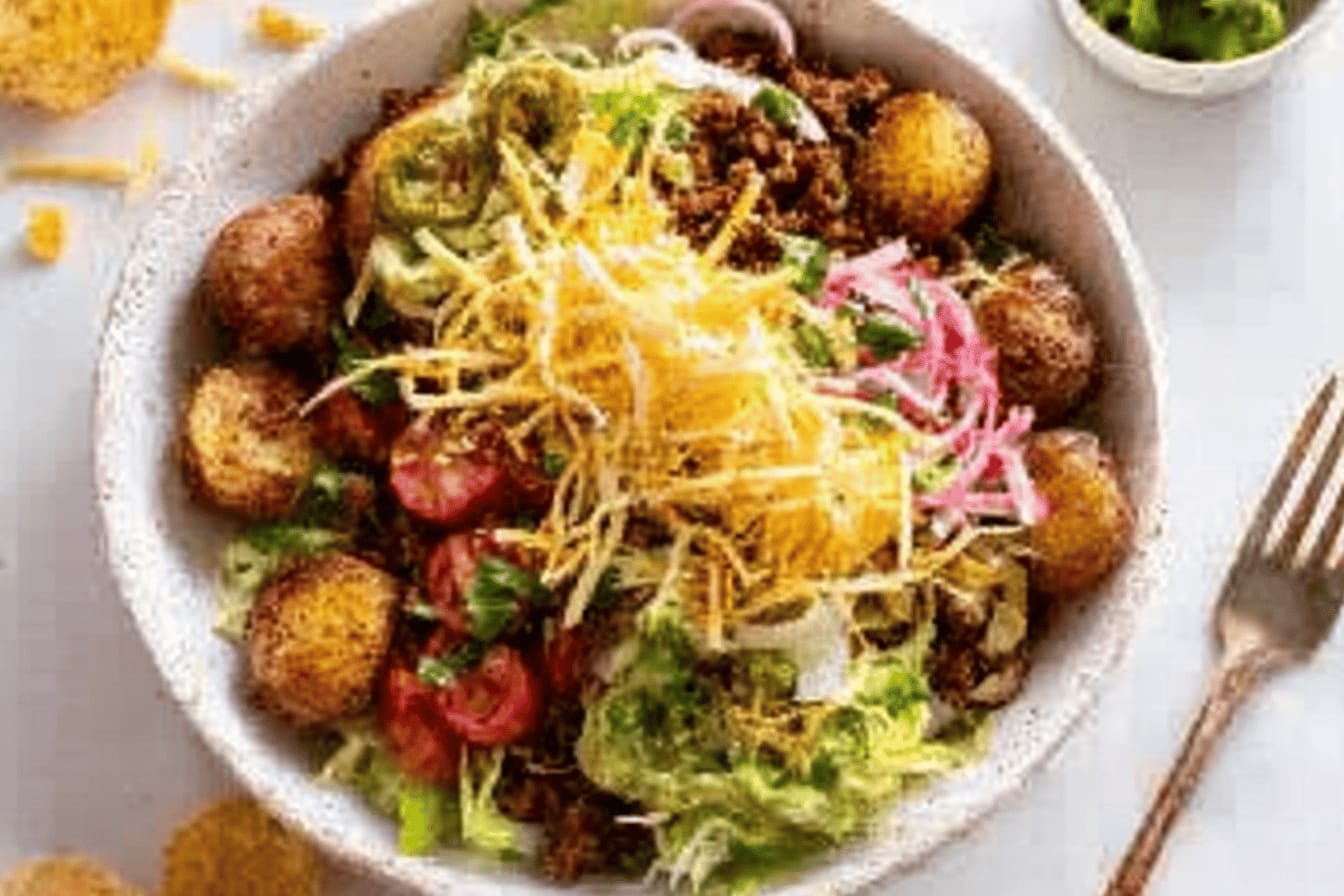 Crispy Potato Taco Bowls Recipe