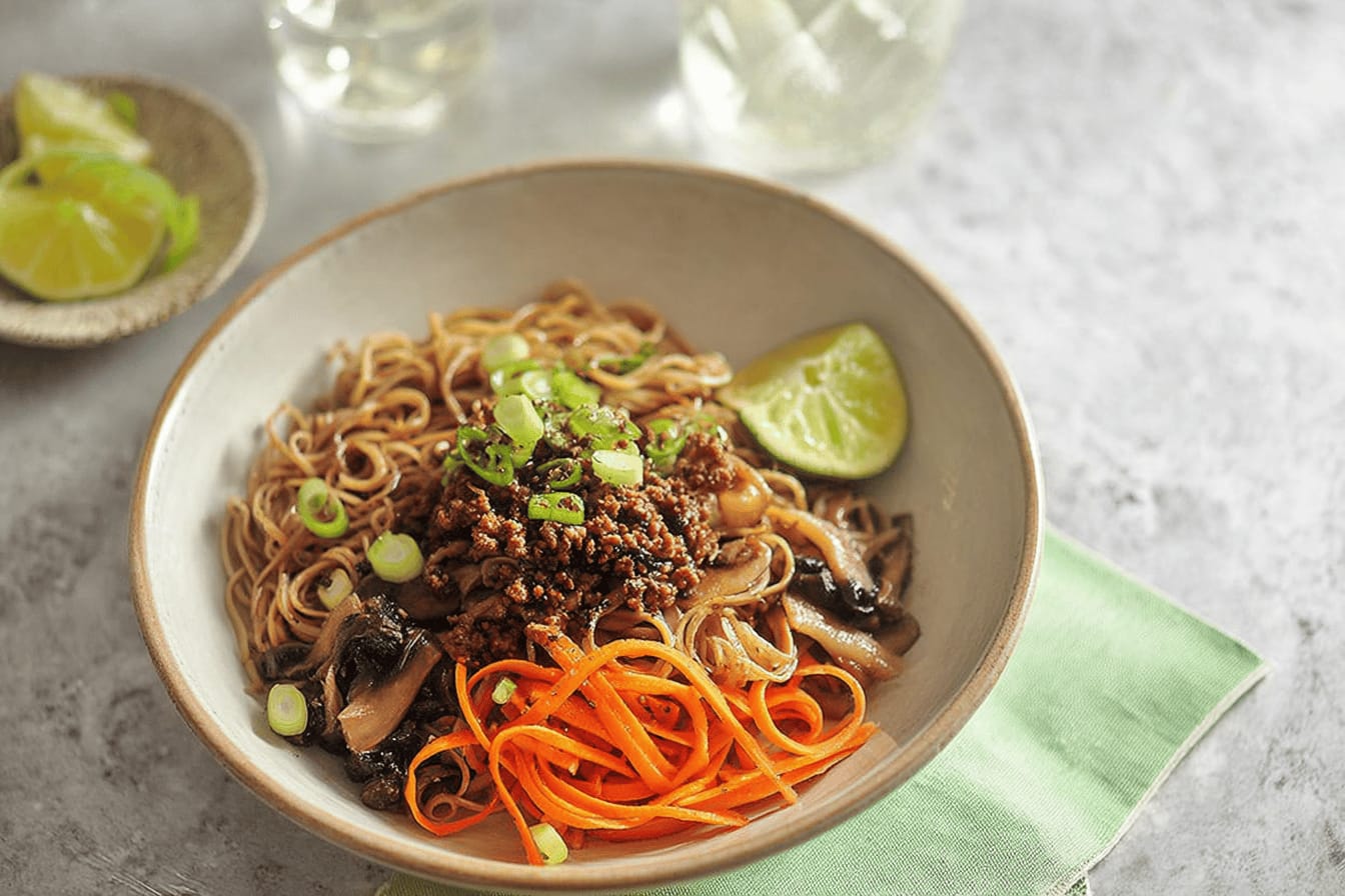 Crispy Veggie Mince Mushroom Bowl Recipe