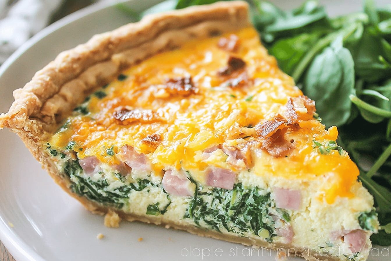 Delicious Ham and Spinach Quiche Recipe