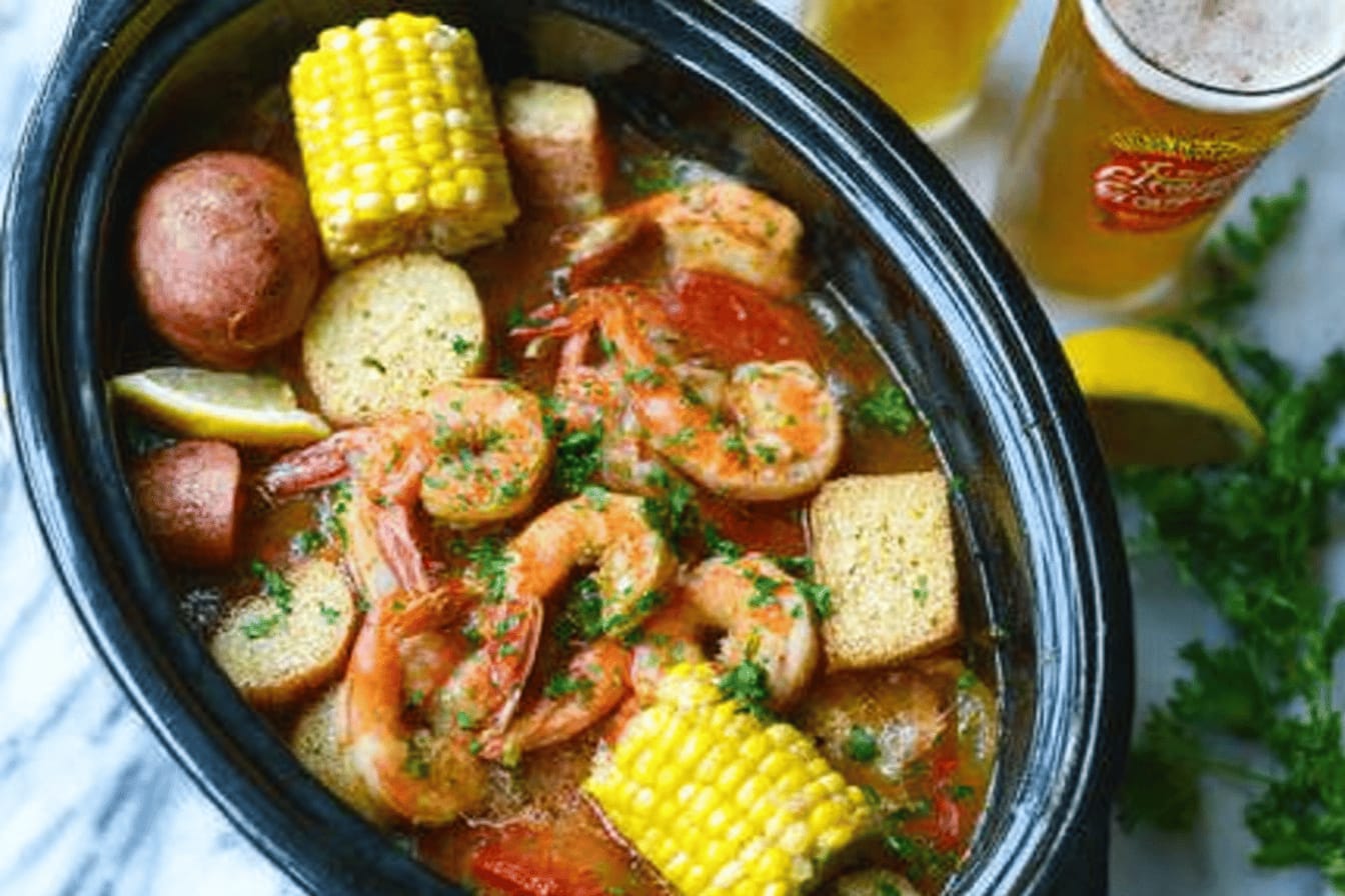 Easy Slow Cooker Shrimp Boil Recipe