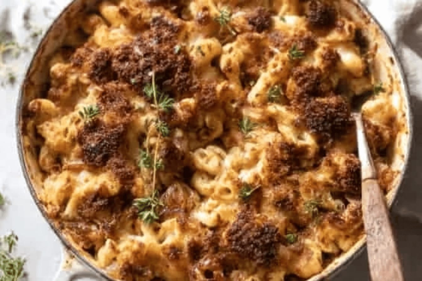 French Onion Mac and Cheese Delight