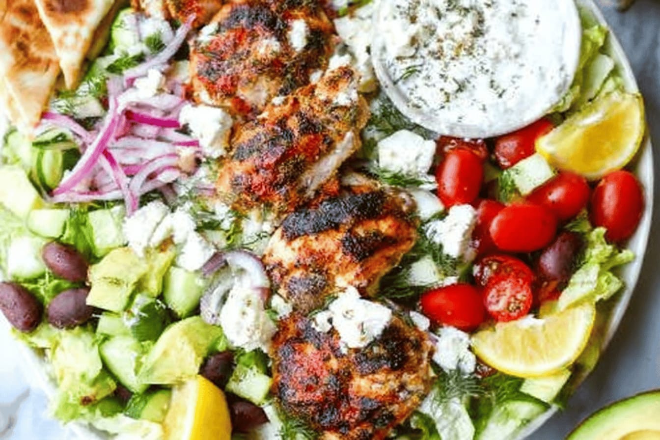 Grilled Greek Chicken Salad Recipe