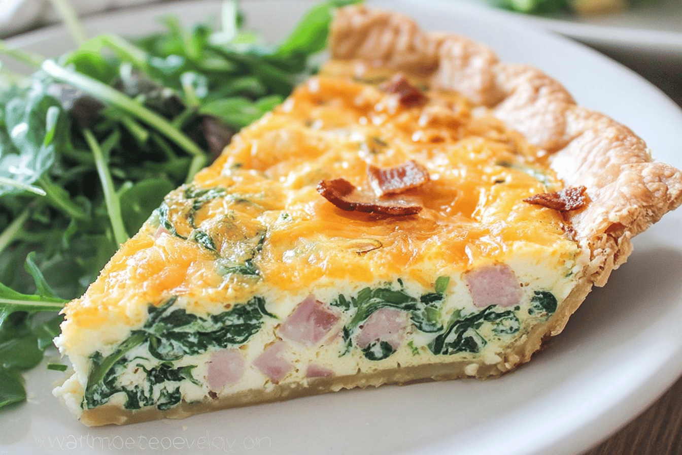 Ham and Spinach Quiche Easy Family Recipe