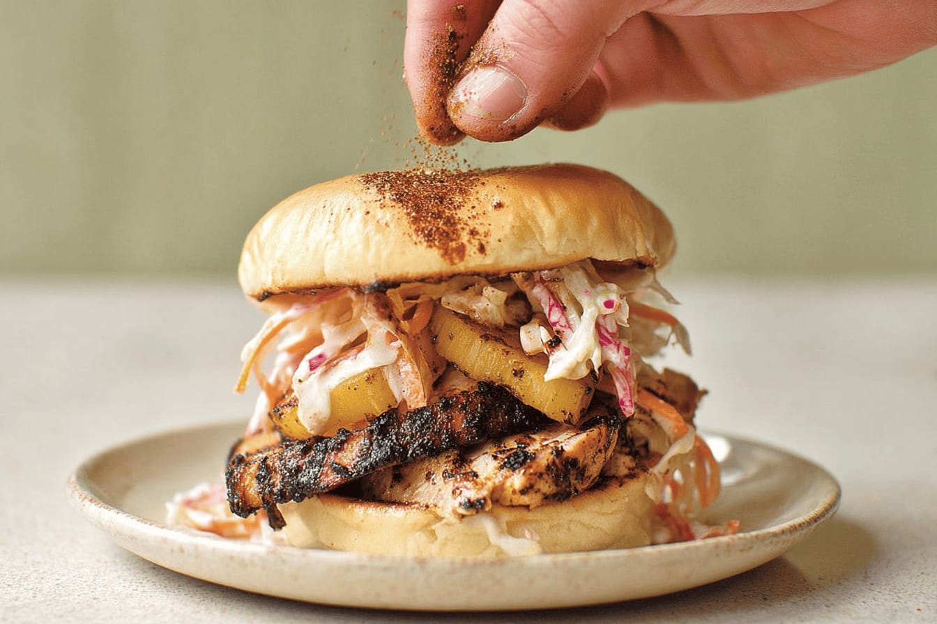 Jerk Spiced Chicken in a Bun Recipe