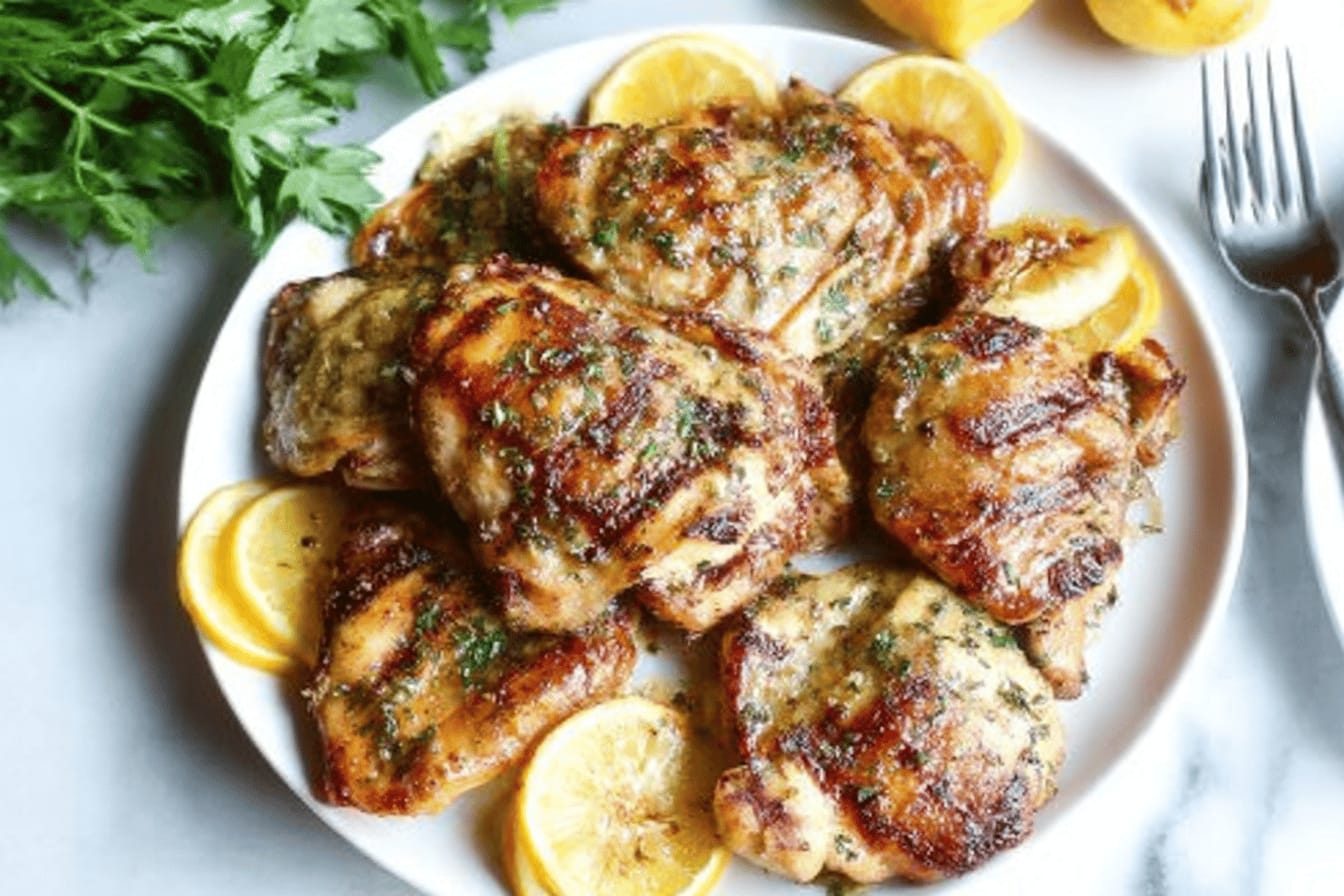 Lemon Garlic Chicken Thighs Recipe