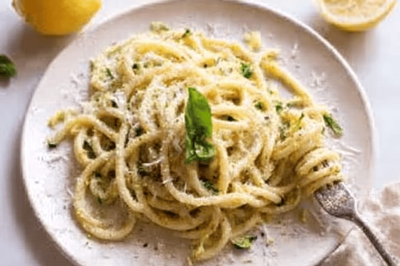 Lemon Zucchini Bucatini Recipe for Summer Cooking