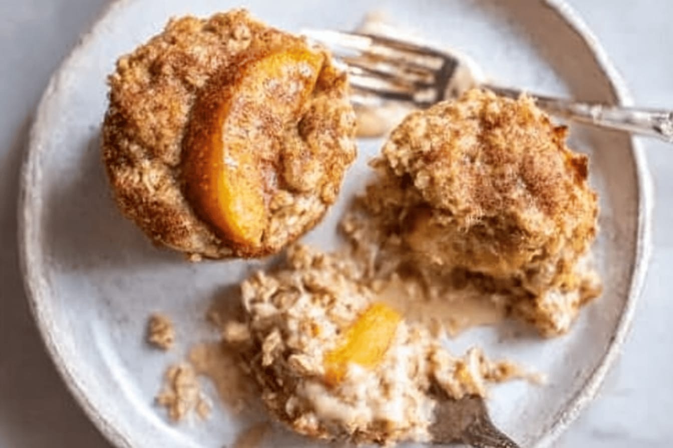 Peaches and Cream Oatmeal Cups Recipe
