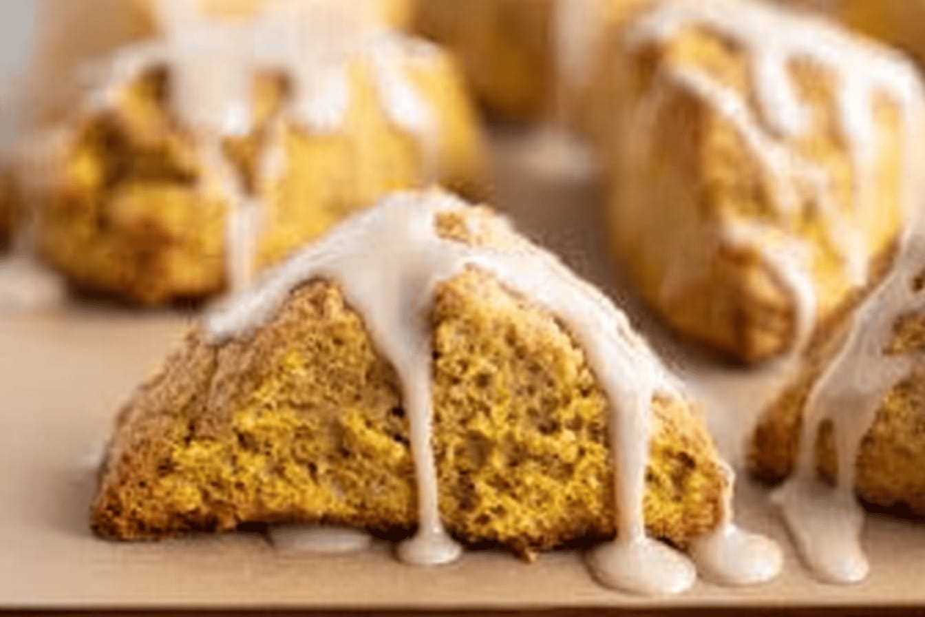 Pumpkin Scones with Espresso Glaze Recipe
