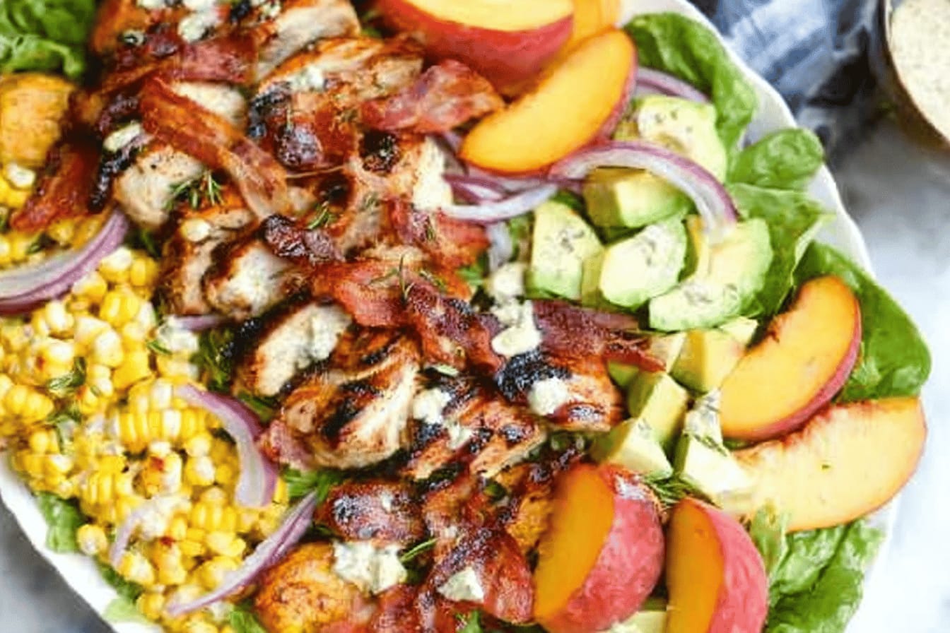 Rosemary Chicken and Peach Salad Recipe
