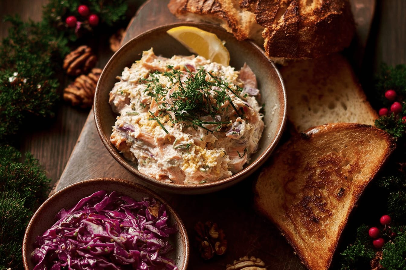 Smoked Trout Pâté with Red Cabbage Slaw