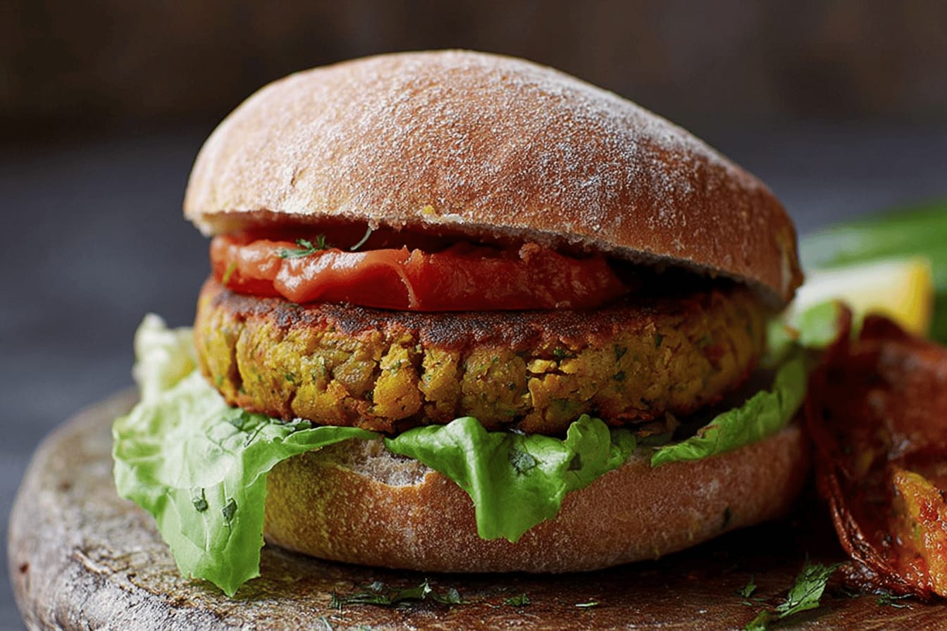 Spicy Corn and Chickpea Burgers Recipe