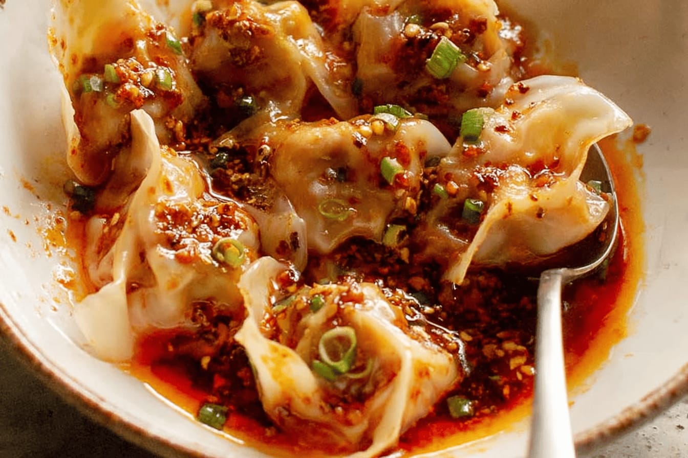 Spicy Wontons in Chilli Sauce Recipe