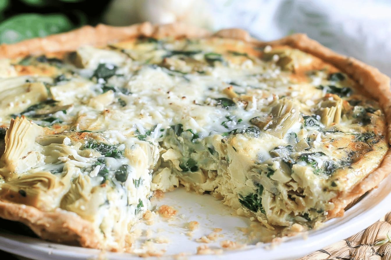 Spinach Artichoke Quiche Easy Family Recipe